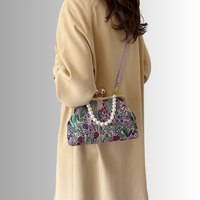 Pochette Femme avec Bandoulière en Perles