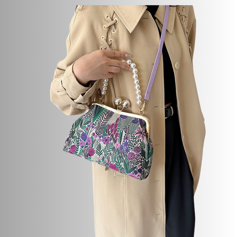 Pochette Femme avec Bandoulière en Perles