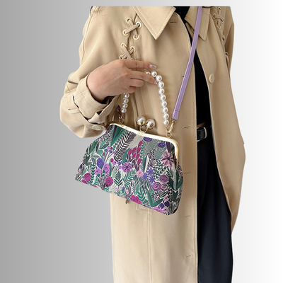 Pochette Femme avec Bandoulière en Perles