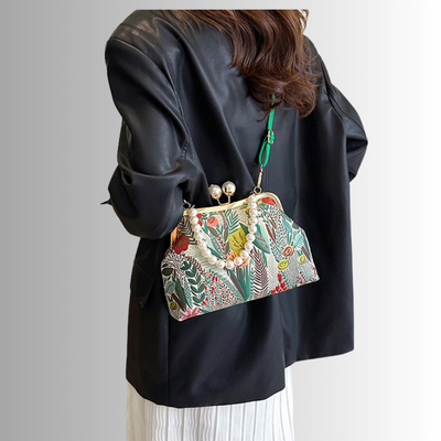 Pochette Femme avec Bandoulière en Perles