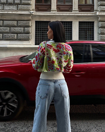 Cardigan Femme à Imprimé Floral