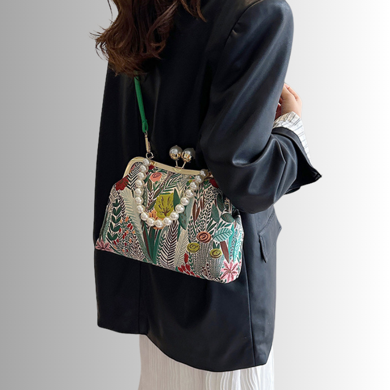 Pochette Femme avec Bandoulière en Perles