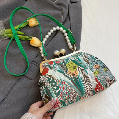 Pochette Femme avec Bandoulière en Perles